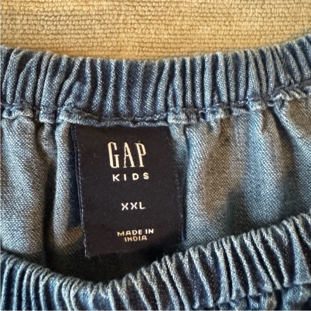 Gap Kids Girl’s Romper XXL (16) Blue Denim Chambray - Picture 5 of 9